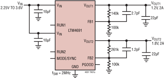 Block diagram of LTM 4691